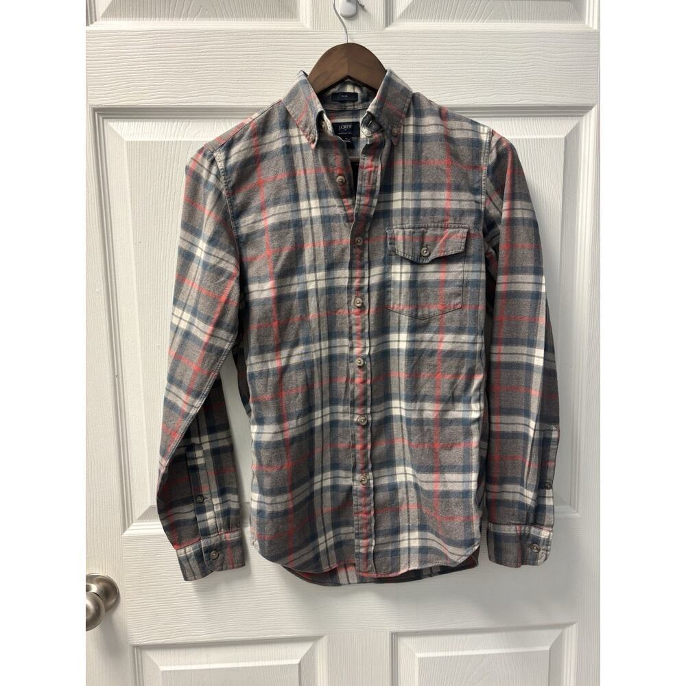 J Crew Plaid Button Up XS
